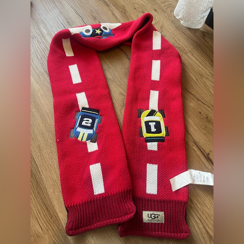UGG Kids Red Racing Car Scarf